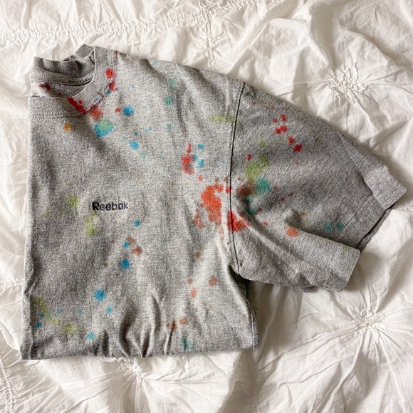 REEBOK gray small tie dye short sleeve classic - Picture 5 of 6